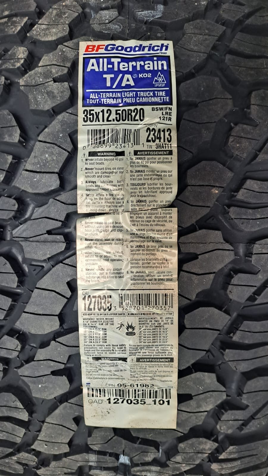 Vista 4 de BFGOODRICH ALL TERRAIN KO2 USA 35X12.5R20